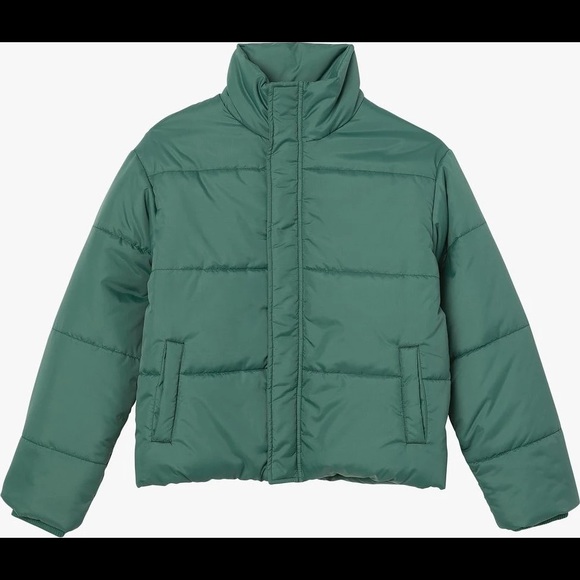 SOLD - RVCA green cropped puffer jacket - Picture 2 of 9
